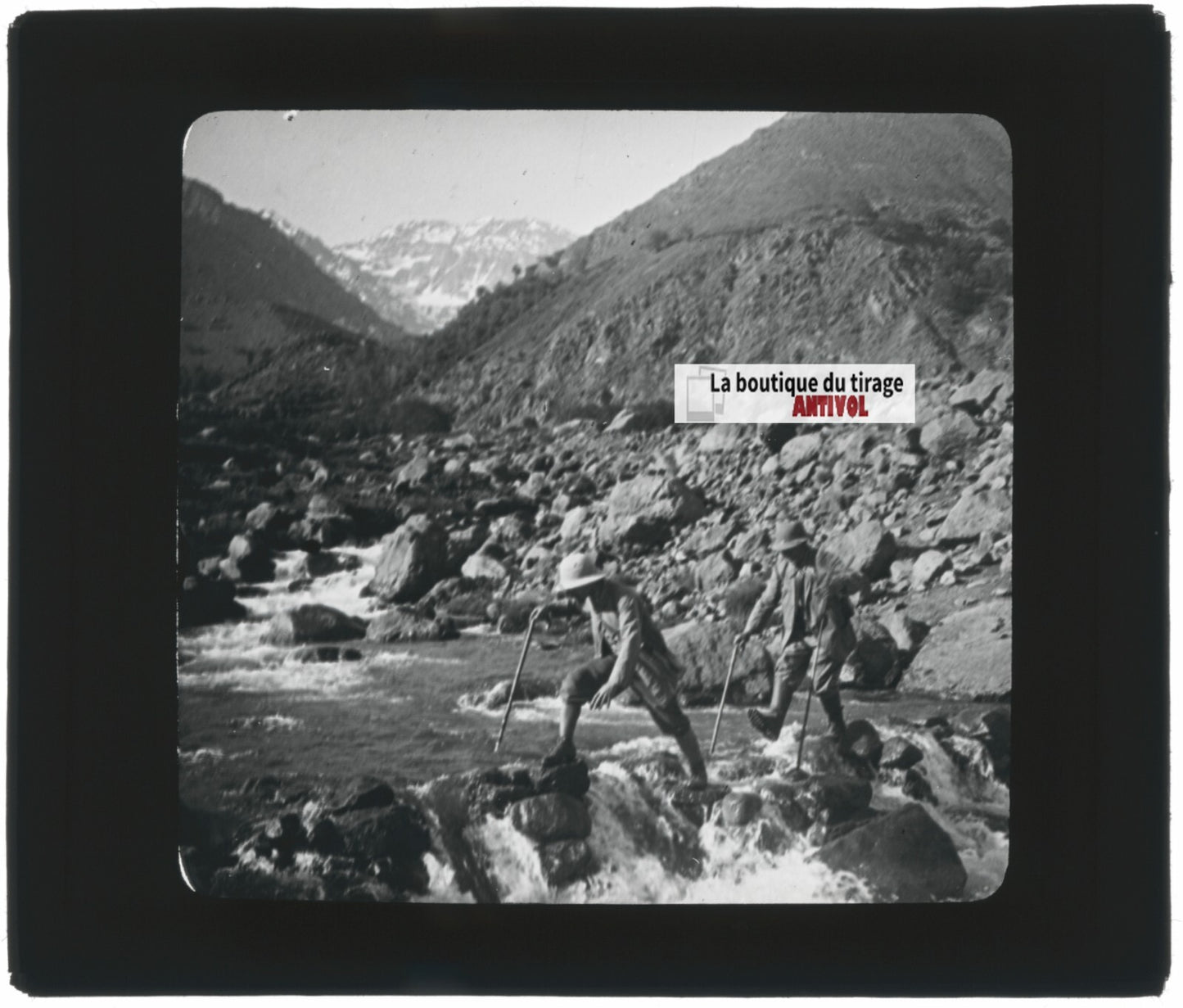 Paysage, Montagne, Maroc, photo ancienne plaque verre, positif 8,5x10 cm
