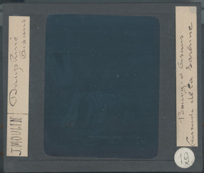 Cascade de Sarenne, photo J. Moulin, plaque verre, couleur, positif 8,5x10 cm