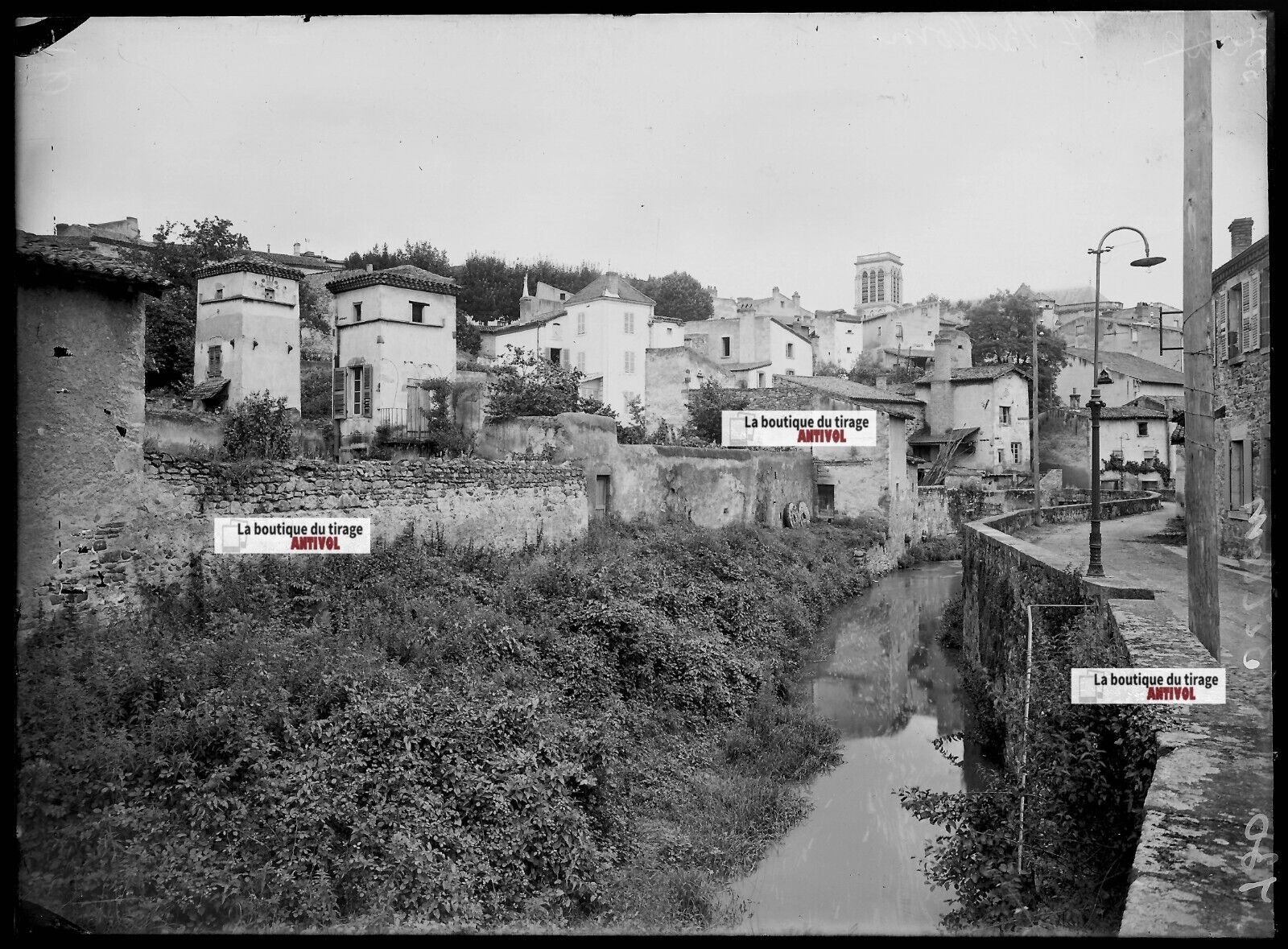 Billom Auvergne, France, photos plaque de verre, lot de 5 négatifs 13x18 cm