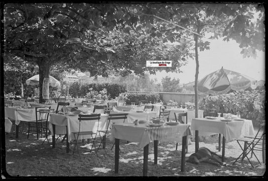 Bidart, hôtel des Pyrénées, Plaque verre photo, négatif noir & blanc 10x15 cm