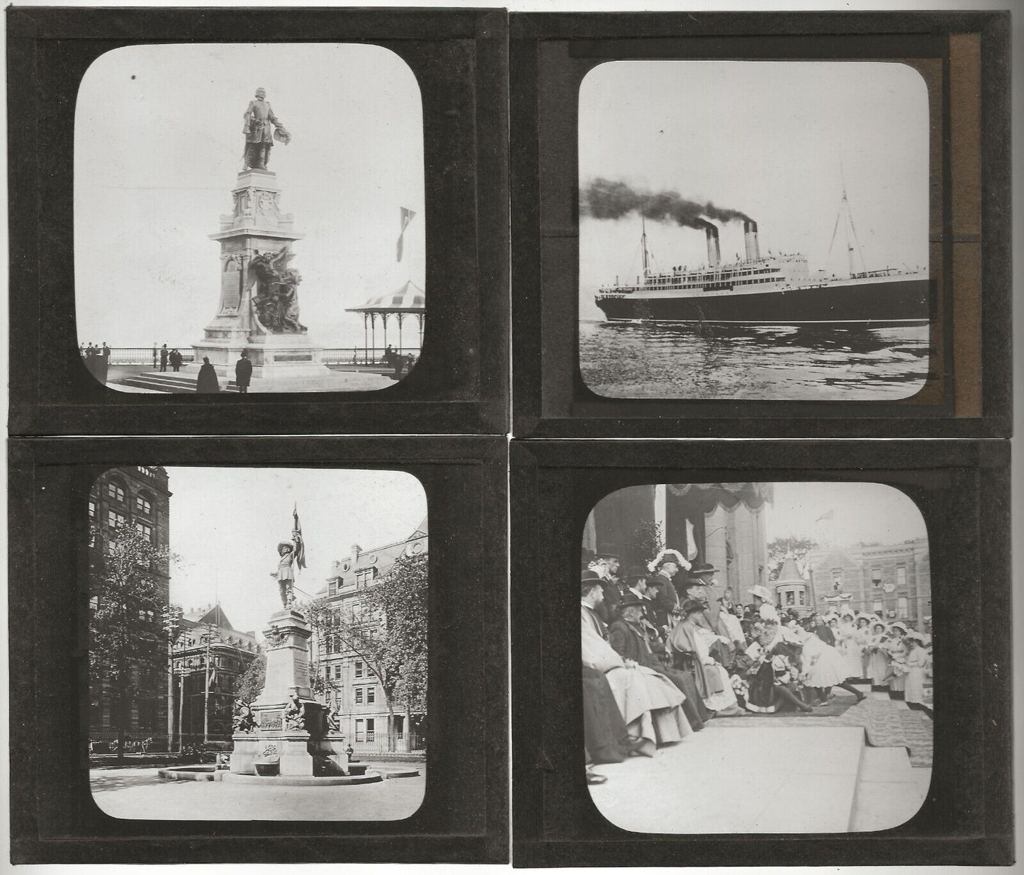 Canada, Montréal, bateau, photos plaques de verre, lot 10 positifs 8,5x10 cm