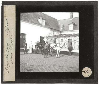 Chasse, Cerny-lès-Bucy, photo ancienne plaque de verre, positif 8,5x10 cm