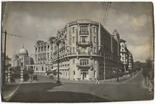 Biarritz, hôtel Carlton, photo ancienne noir & blanc, tirage papier 10x15 cm