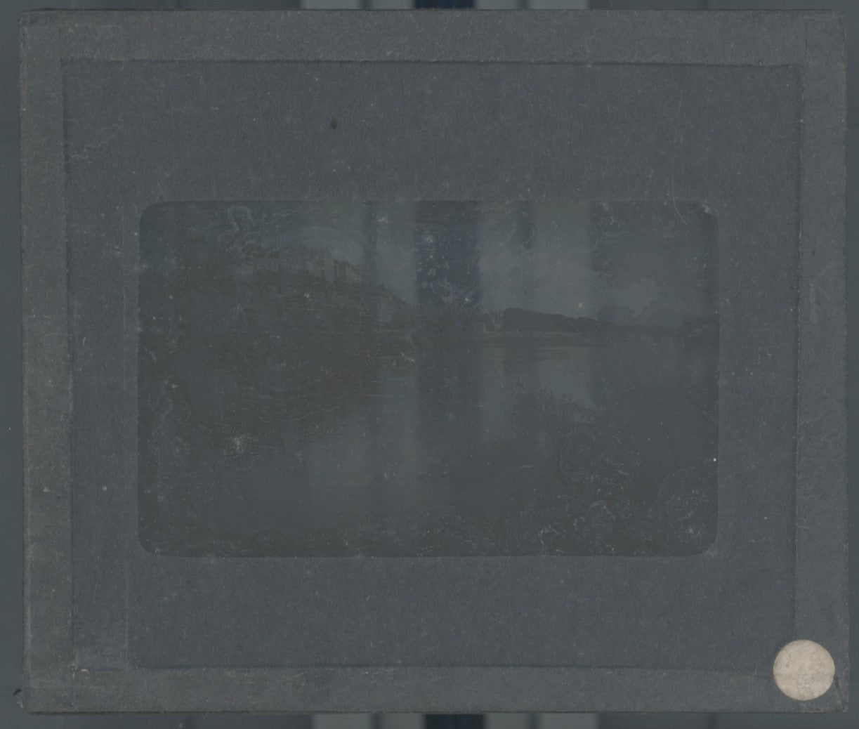 Château de Chinon, photo plaque verre, noir & blanc, positif 8,5x10 cm