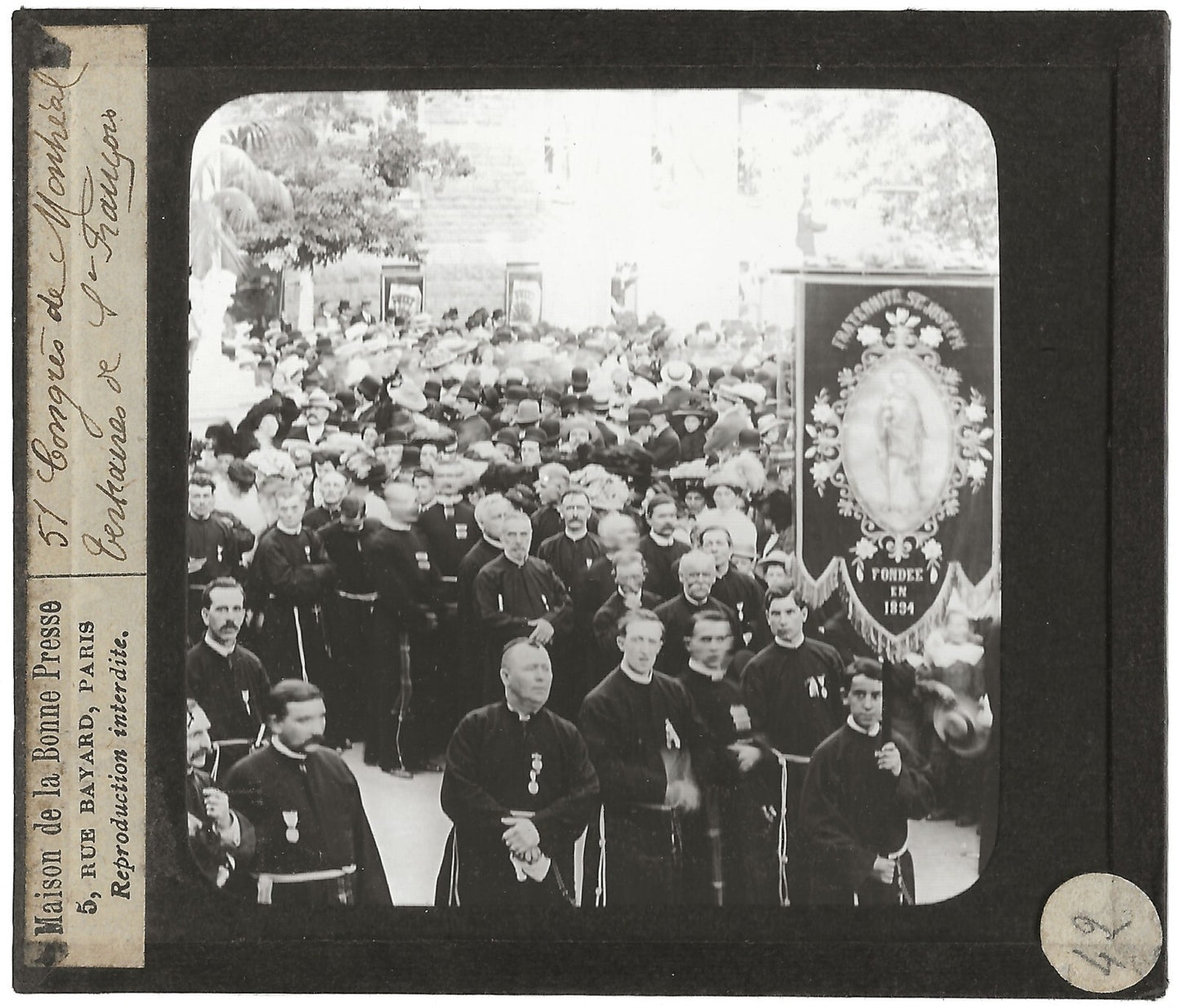 Saint-François, Montréal, photo ancienne, plaque de verre, positif 8,5x10 cm