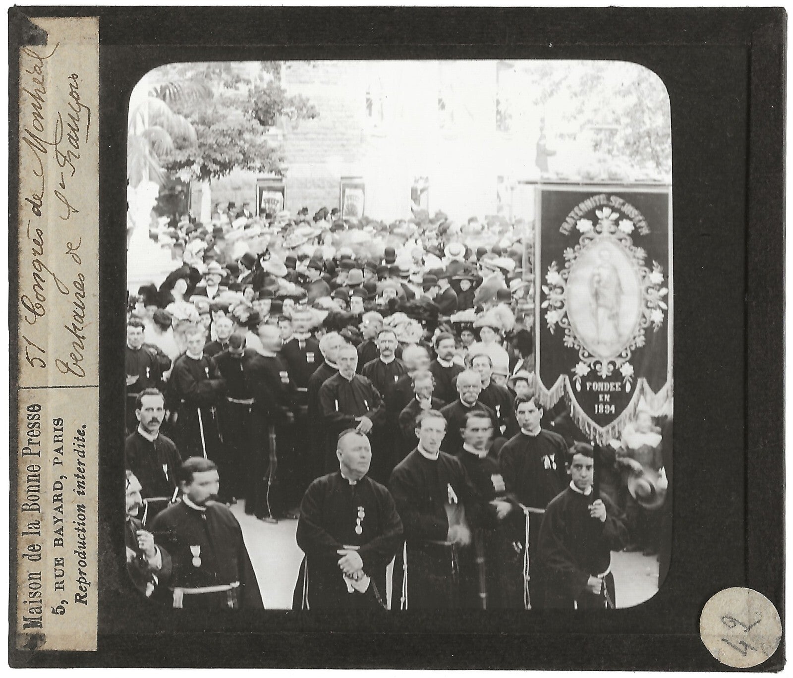 Saint-François, Montréal, photo ancienne, plaque de verre, positif 8,5x10 cm