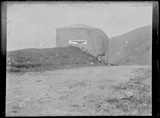 Plaque verre photo ancienne négatif noir et blanc 6x9 cm vélo Ariège montagne - La Boutique Du Tirage 