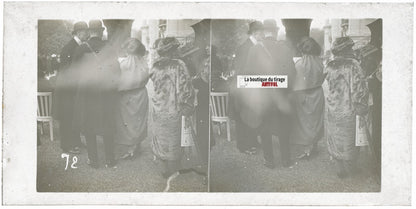 Hippodrome de Longchamp, Paris, stéréoscopie plaque verre, positif 8,5x17 cm