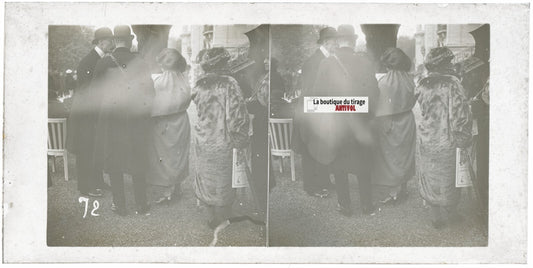 Hippodrome de Longchamp, Paris, stéréoscopie plaque verre, positif 8,5x17 cm