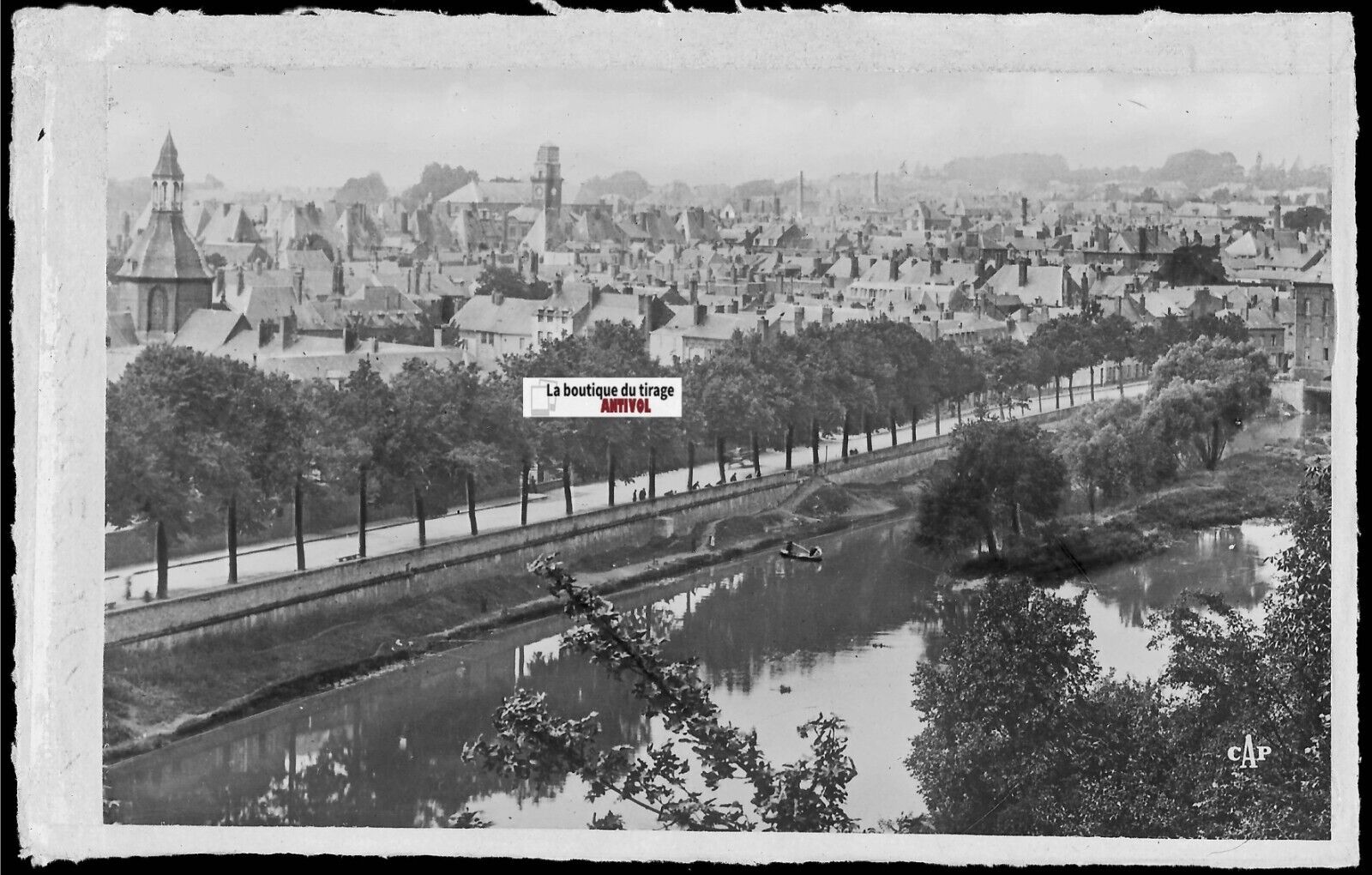 Plaque verre photo négatif noir & blanc 09x14 cm Charleville-Mézières, France