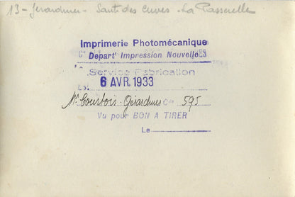 Plaque verre photo ancienne négatif noir et blanc 13x18 cm Gérardmer saut Cuves