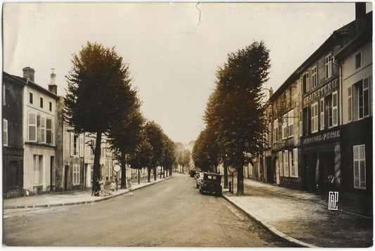 Ligny-en-Barrois, rue Strasbourg, photo ancienne, noir & blanc, papier 10x15 cm