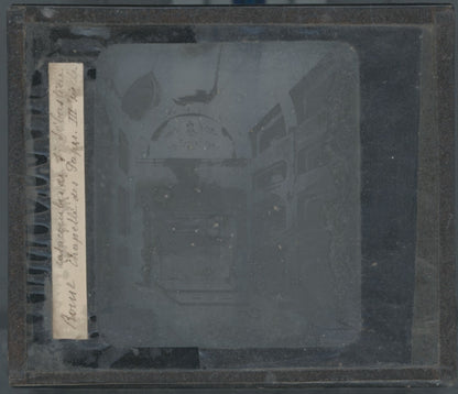 Catacombes Saint-Sébastien, dessin plaque verre, noir & blanc, positif 8,5x10 cm