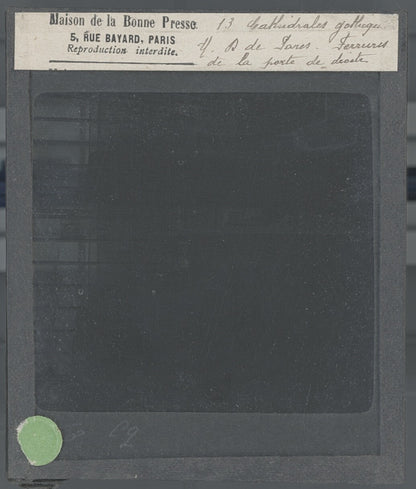 Cathédrale Notre-Dame de Paris, photo ancienne plaque verre, positif 8,5x10 cm