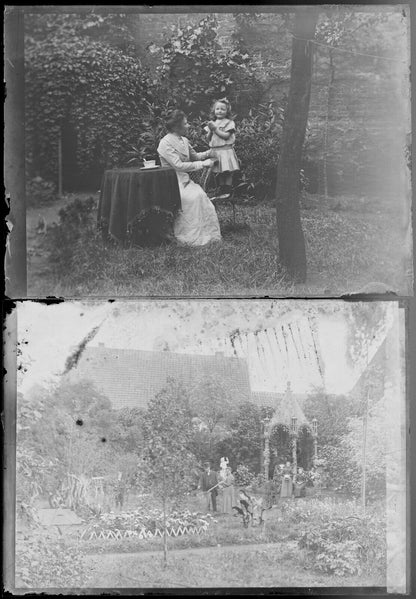 Belgique, enfants, campagne, photo plaque de verre, lot de 10 négatifs 13x18 cm