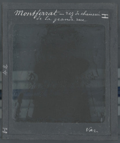 Montferrat, village Var, photo ancienne plaque de verre, positif 8,5x10 cm