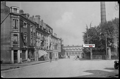 Plaque verre photo, négatif noir & blanc 9x14 cm, Jarny, Meurthe-et-Moselle