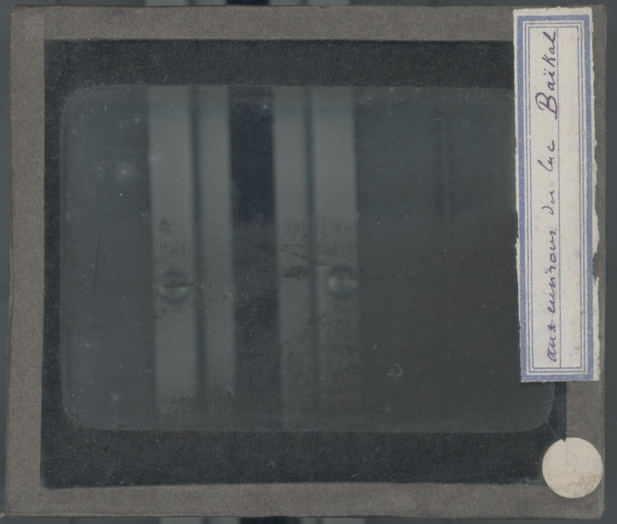 Vers le lac Baïkal, Russie, photo plaque verre, noir & blanc, positif 8,5x10 cm