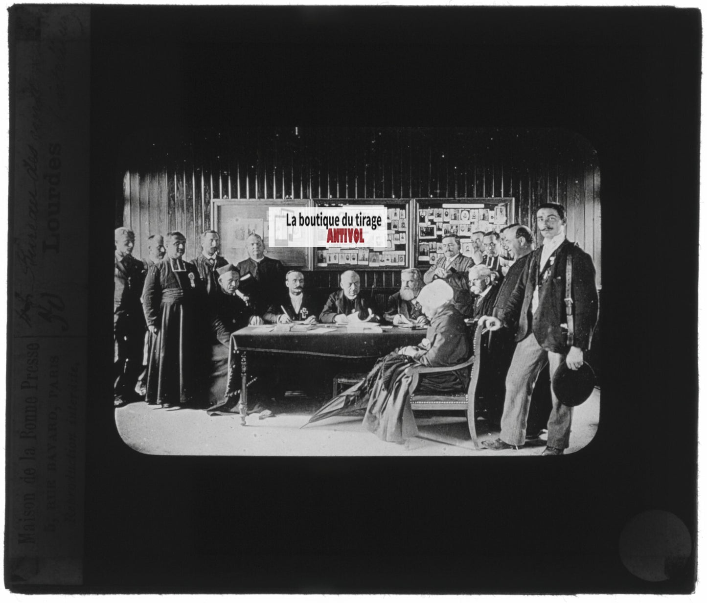 Bureau des Constatations, photo plaque verre, noir et blanc, positif 8,5x10 cm