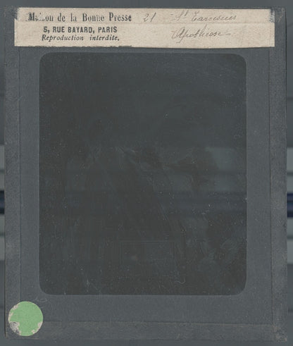 Tarcisius de Rome, Italie, dessin, photo plaque de verre, positif 8,5x10 cm