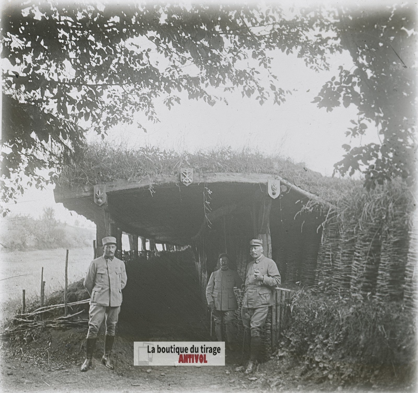 Première ligne, guerre WW1, plaque verre photo ancienne stéréo 6x13 cm