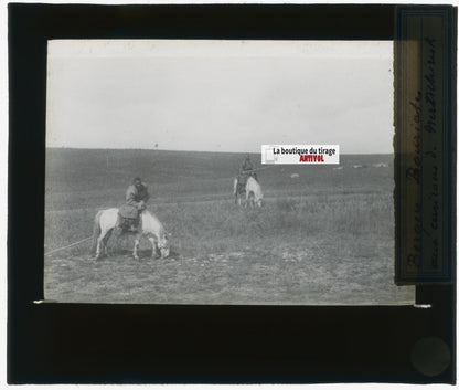 Nertchinsk, Bouriates, photo plaque verre, noir & blanc, positif 8,5x10 cm