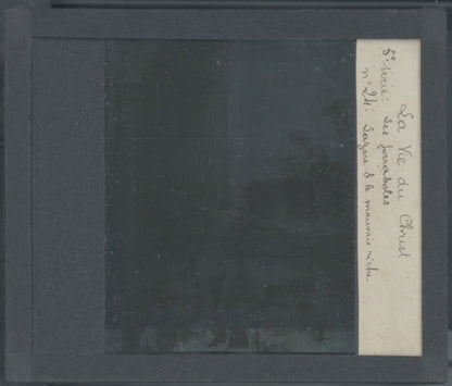 Lazare, mauvais riche, photo plaque verre, noir & blanc, positif 8,5x10 cm