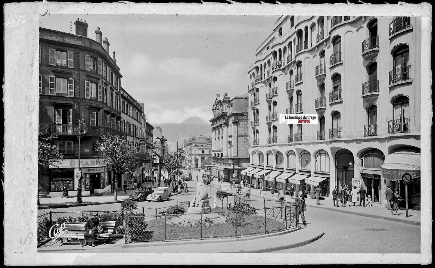 Clermont-Ferrand, Desaix, Plaque verre, photo négatif noir & blanc 9x14 cm