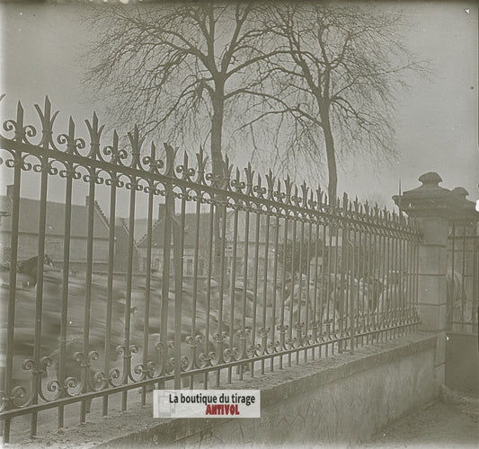 Colonne en marche, guerre WW1, plaque verre photo ancienne stéréo 6x13 cm