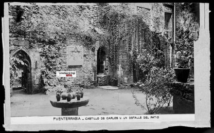 Plaque verre photo vintage négatif noir & blanc 9x14 cm Fuenterrabia 0914040