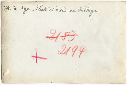 Plaque verre photo ancienne négatif noir & blanc 9x14 cm, Èze + tirage papier