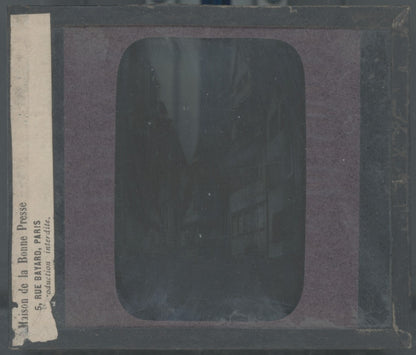 Rue du Bain-aux-Plantes, Strasbourg, photo plaque de verre, positif 8,5x10 cm
