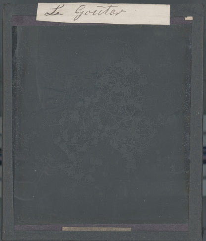 Scène religieuse, goûter, dessin peinture, photo plaque verre, positif 8,5x10 cm