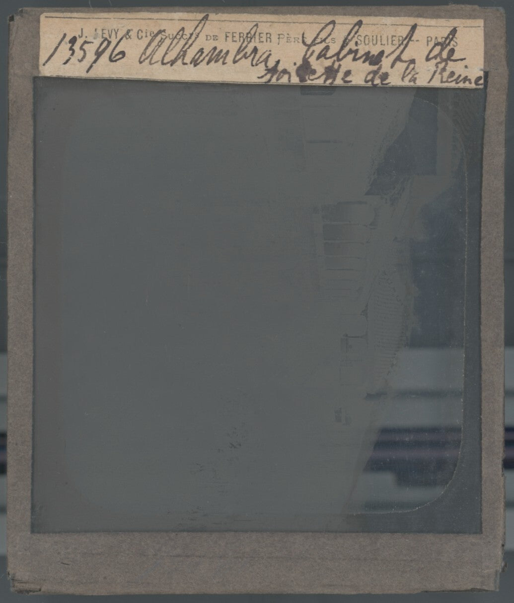 Généralife, Grenade, Espagne, photo ancienne plaque verre, positif 8,5x10 cm