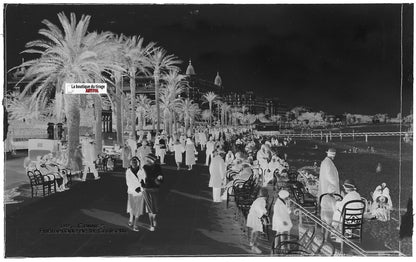 Cannes Croisette, Côte d'Azur, photos plaque de verre, lot de 5 négatifs 9x14 cm