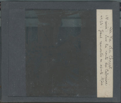 Jésus rencontre sa sainte Mère, photo plaque verre, noir & blanc, 8,5x10 cm