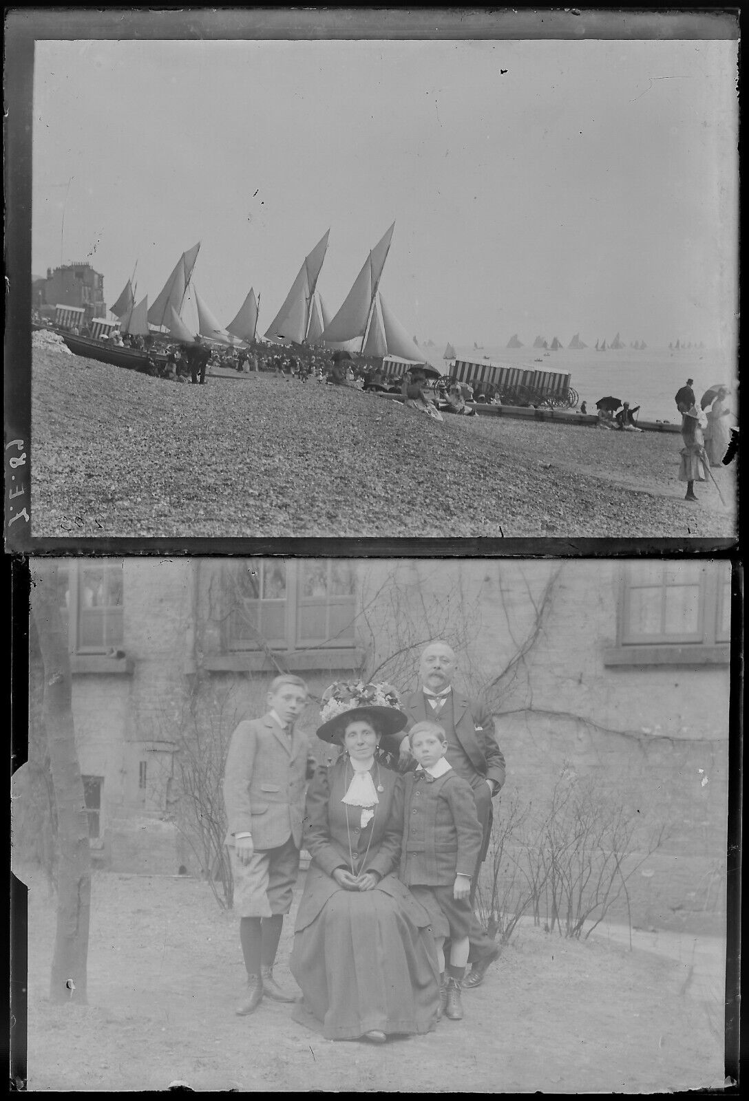 Belgique, bateaux, vélos, motos, photo plaque verre, lot de 14 négatifs 9x12 cm