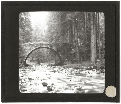 Pont des Fées, Gérardmer, Vosges, photo plaque de verre, positif 8,5x10 cm
