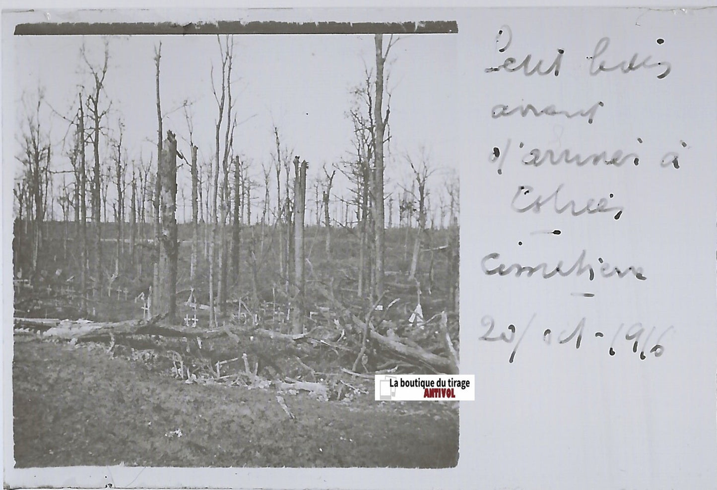 Assevillers Estrées, Plaque verre stéréo positif ancien noir & blanc 4,5x10,7 cm