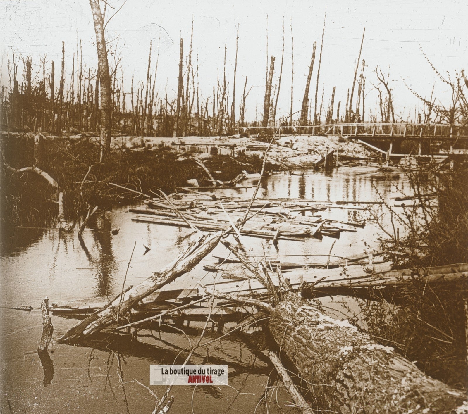 Anizy-le-Château Ailette, guerre WW1, plaque verre photo ancienne stéréo 6x13 cm