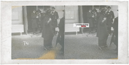 Hippodrome de Longchamp, Paris, stéréoscopie plaque verre, positif 8,5x17 cm