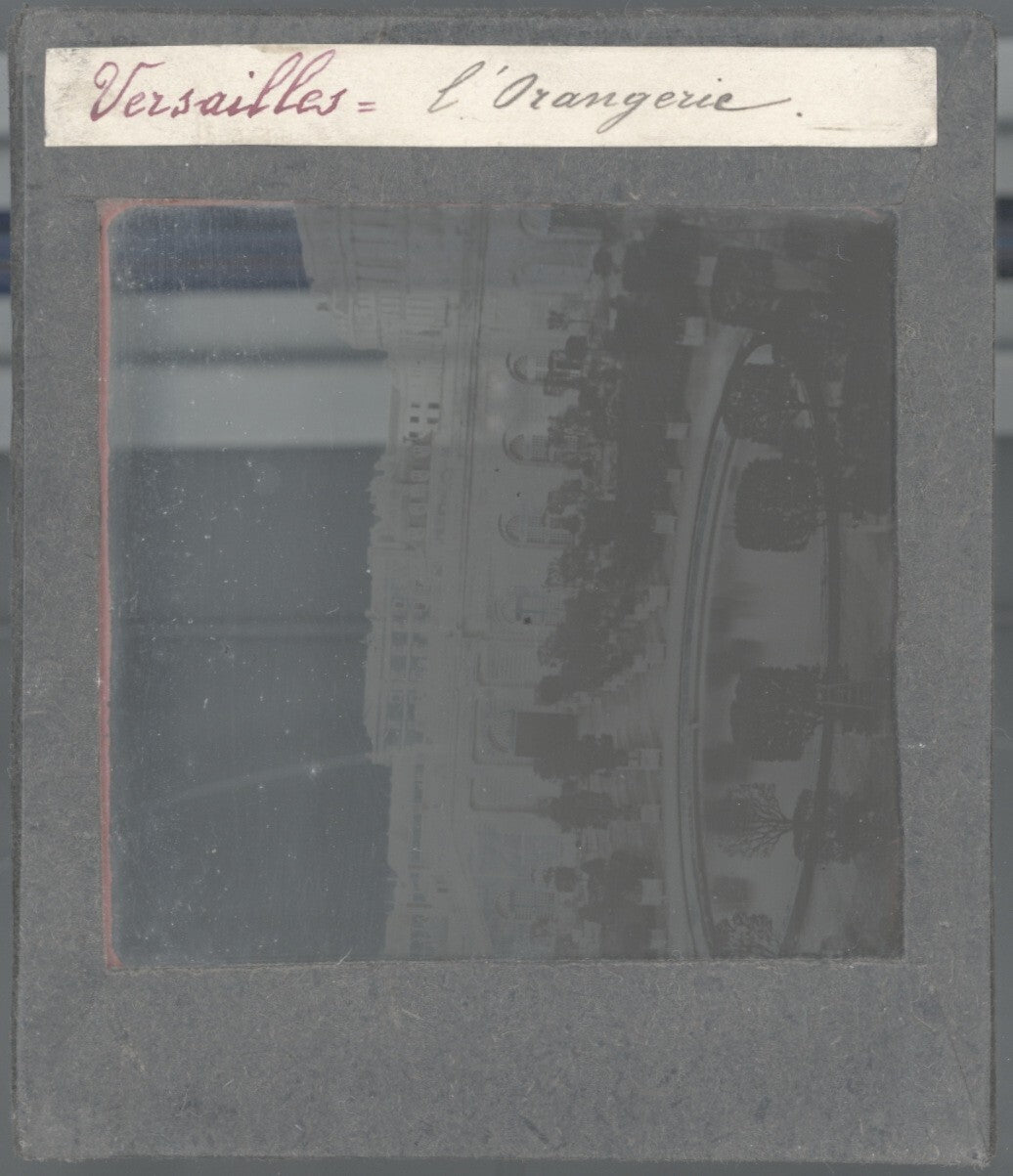 L'Orangerie, Château de Versailles, photo plaque verre, positif 8,5x10 cm