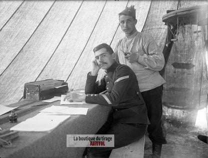 Bois-l’Évêque, 1913, soldats, plaque verre, photo ancienne, négatif 9x12 cm