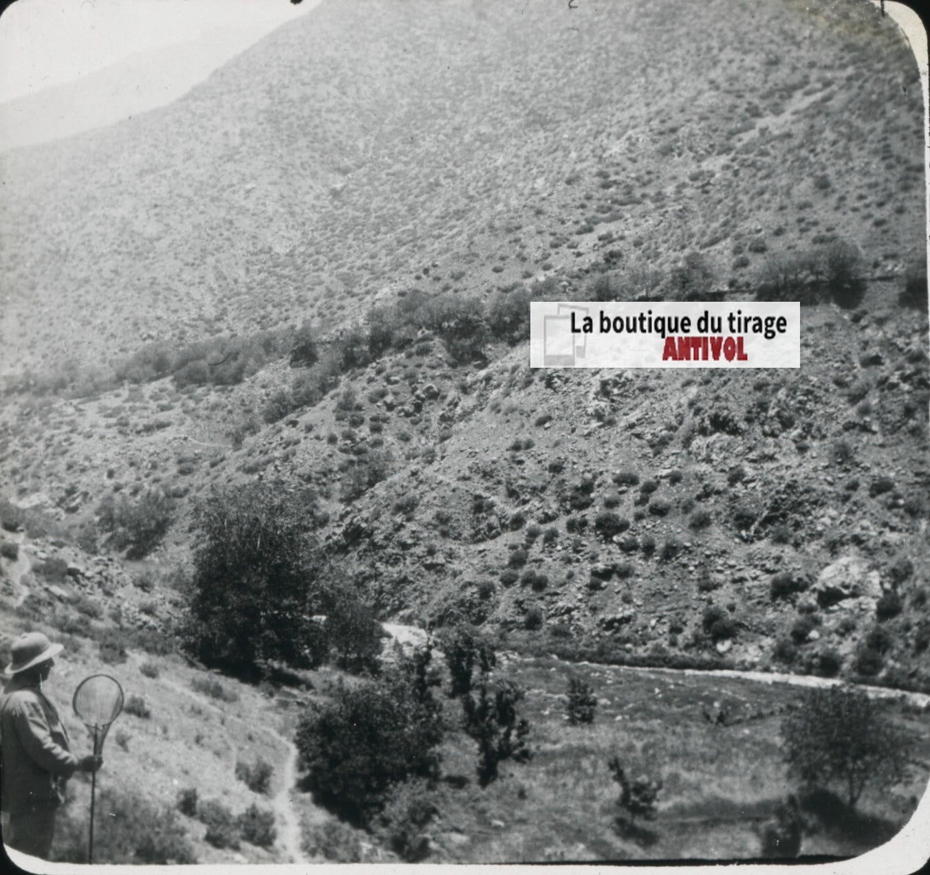 Désert, Montagne, Maroc, photo ancienne plaque verre, positif 8,5x10 cm