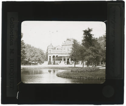 Vondelpark, Amsterdam, Pays-Bas, photo ancienne plaque verre, positif 8,5x10 cm