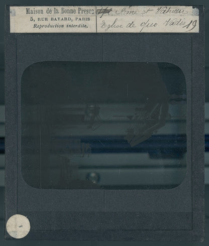 Église Santa Maria in Palmis, Rome, photo plaque de verre, positif 8,5x10 cm