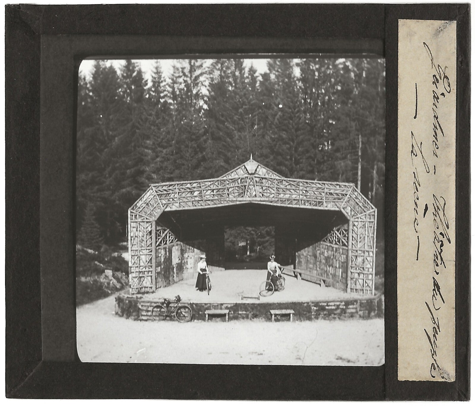 Théâtre du Peuple, Gérardmer, photo ancienne plaque de verre, positif 8,5x10 cm
