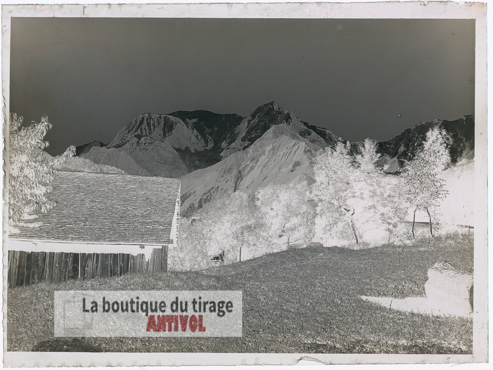 Mont-Blanc, montagne, paysage, plaque verre, photo ancienne, négatif 9x12 cm