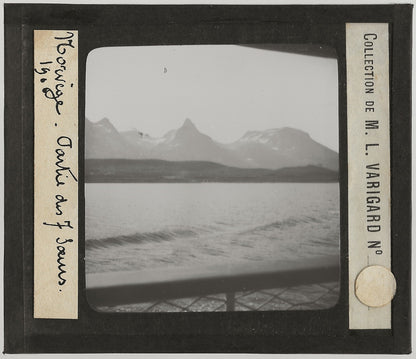 Les Sept Sœurs, Norvège, photo ancienne plaque de verre, positif 8,5x10 cm