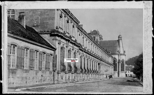 Plaque verre photo ancienne négatif noir & blanc 9x14 cm, Saint-Mihiel, église